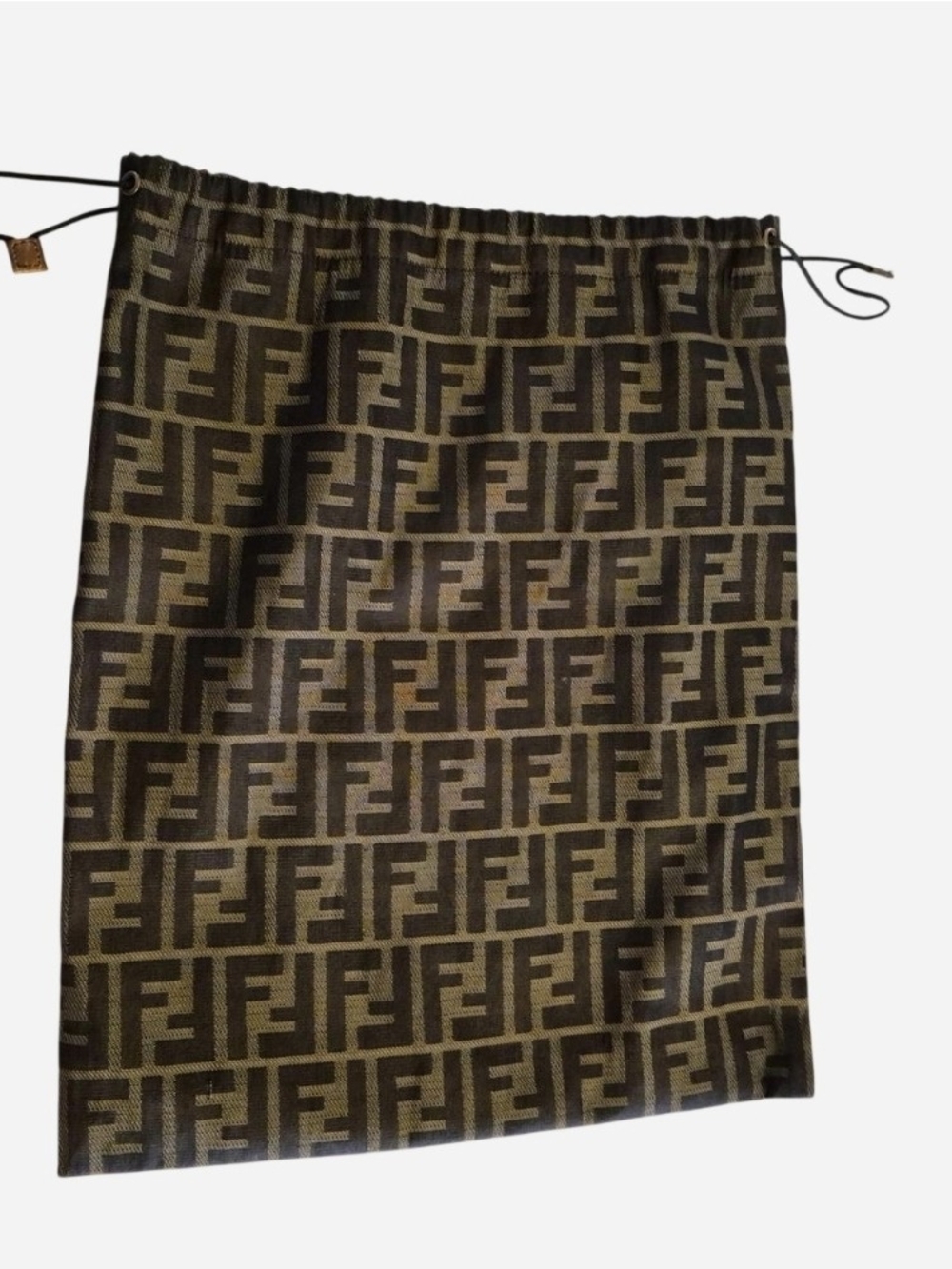 Y2K 2004 FENDI Zucca Monogram Drawstring Dust Bag / Shoe Bag